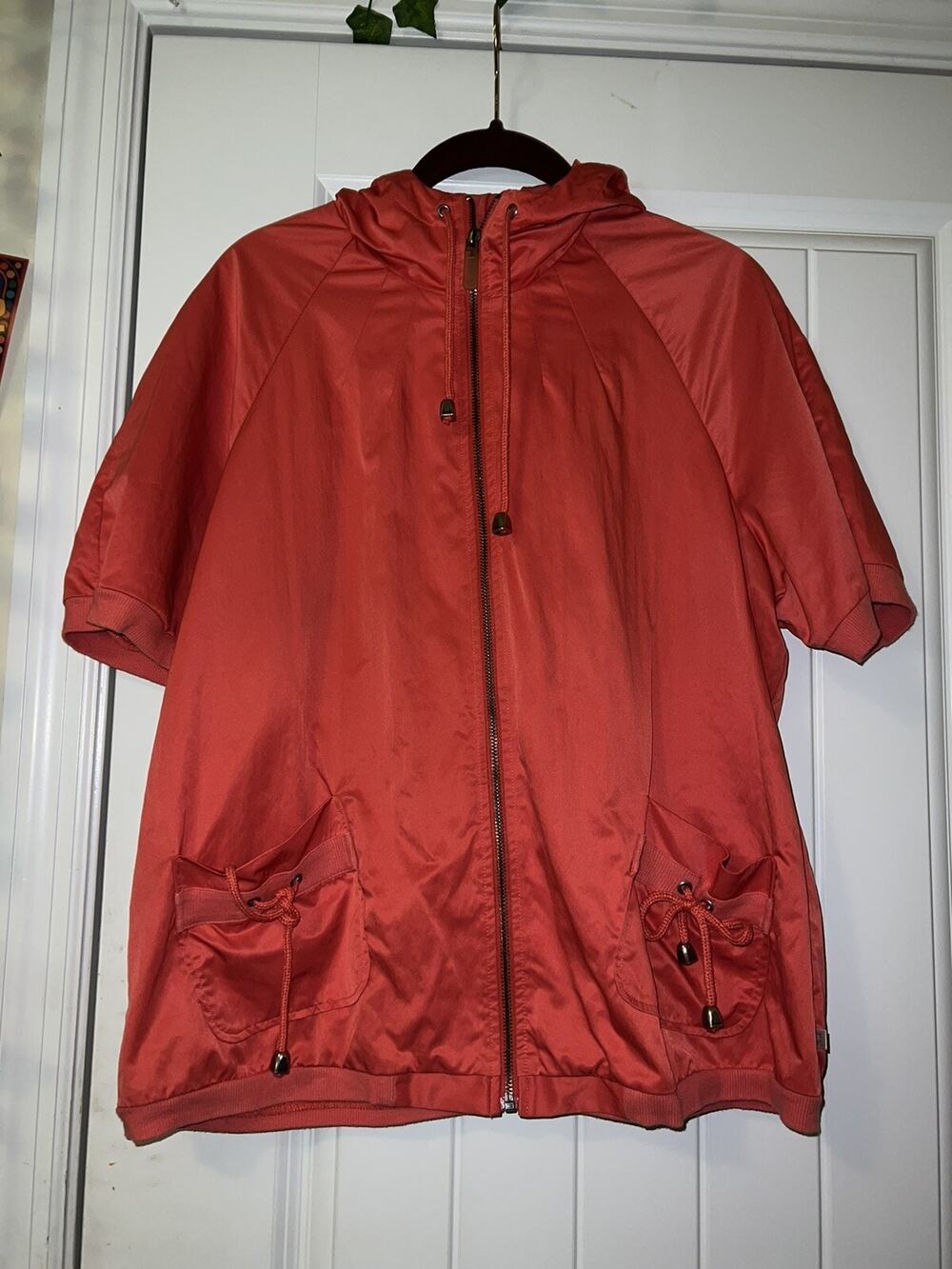 Zenergy by Chico’s orange full zip hooded basic jacket chicos 2